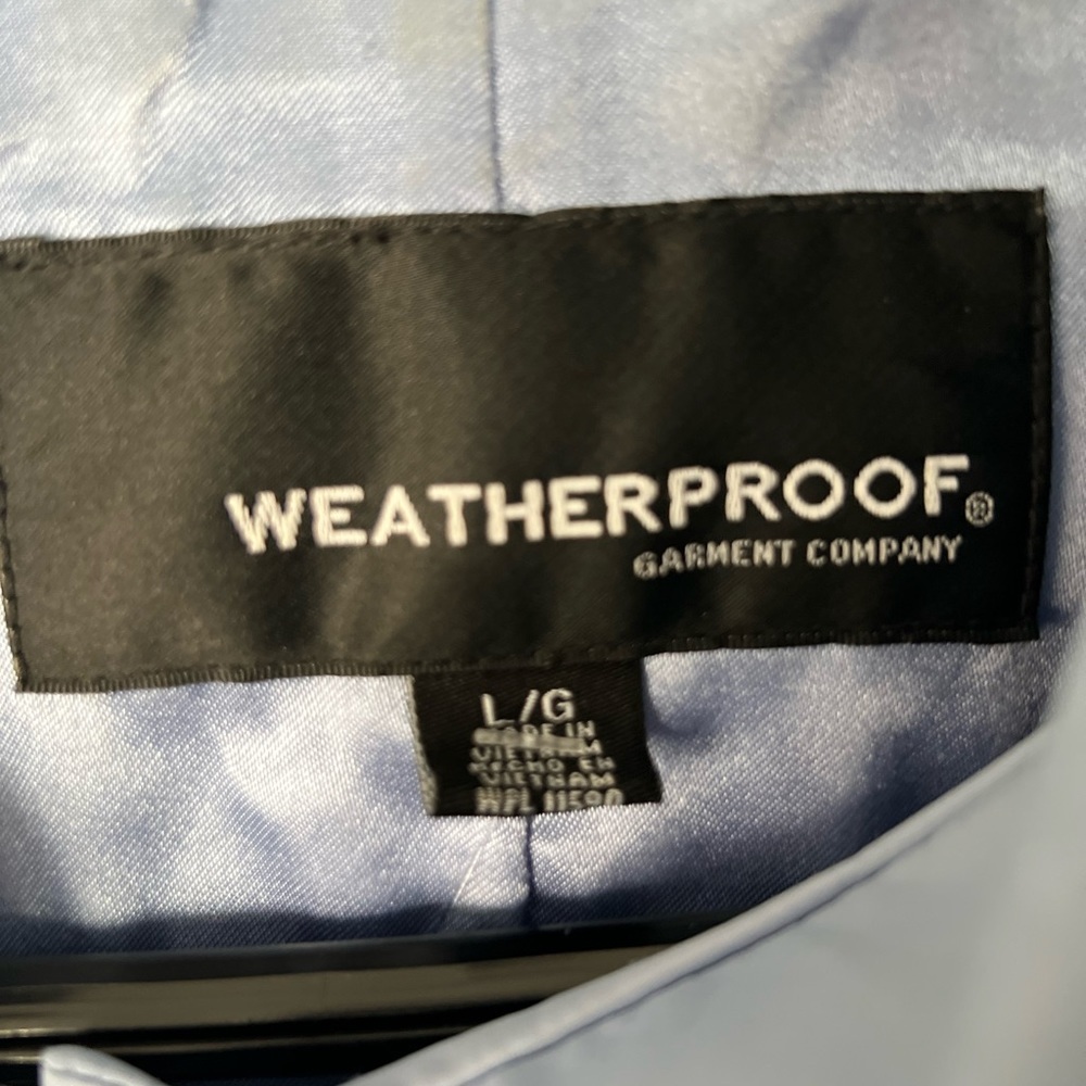 Weatherproof Garment Company Women's Trench Coat Jacket Periwinkle Blue L - Picture 11 of 17